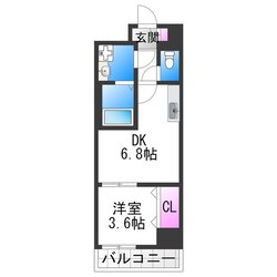 メルベージュ難波サウスⅢの物件間取画像